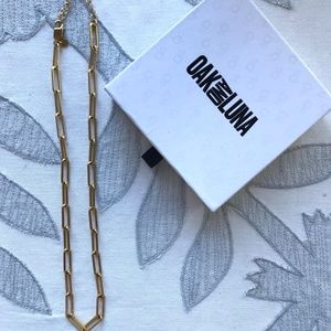 Oak and Luna Gold Vermeil 16" Large Paperclip Link Chain Necklace